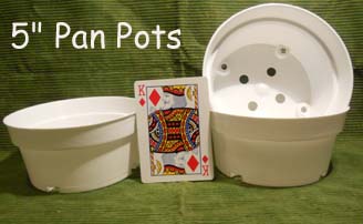 5" pan pots white
