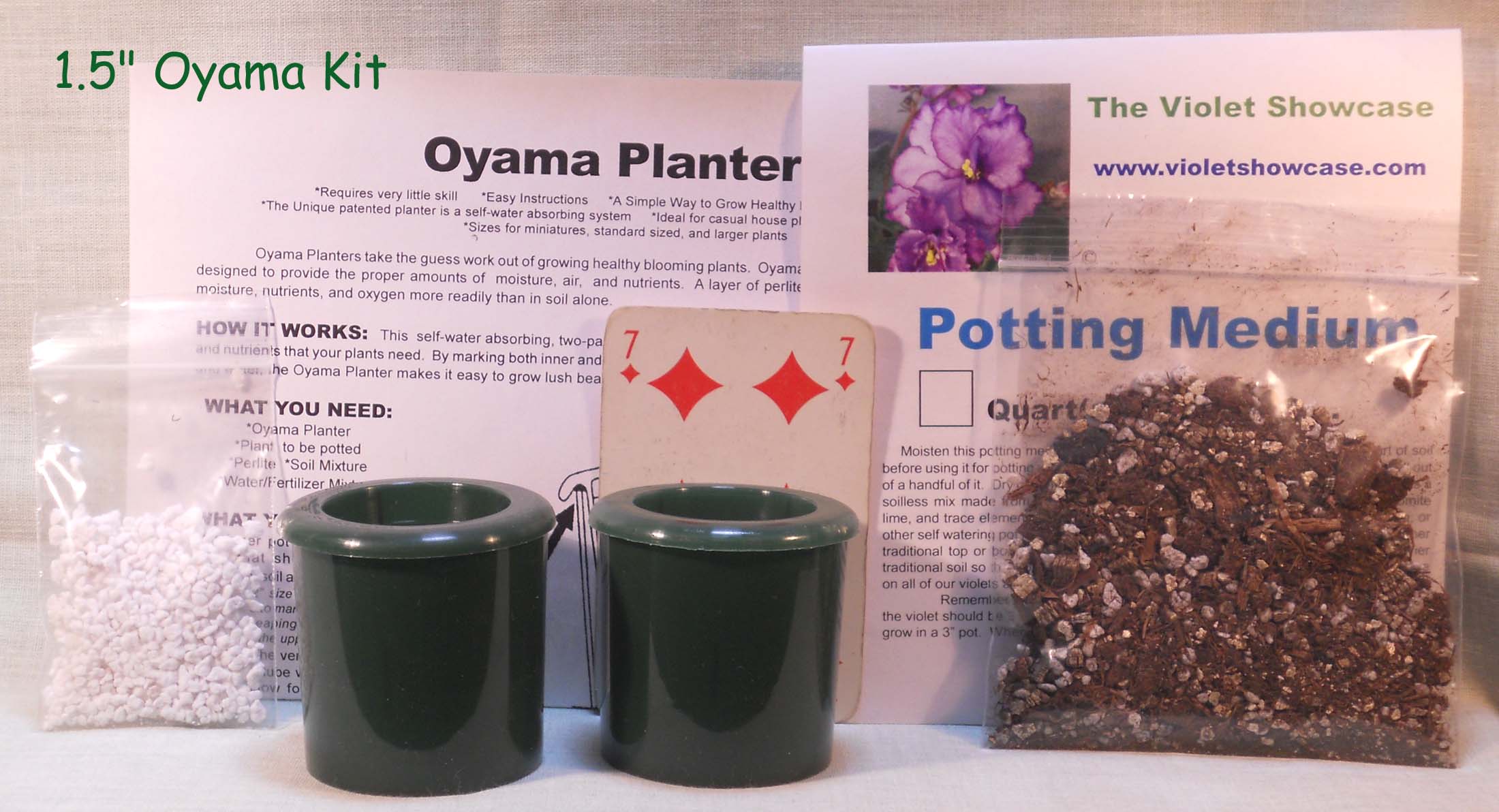 1.5" Oyama planter kit green